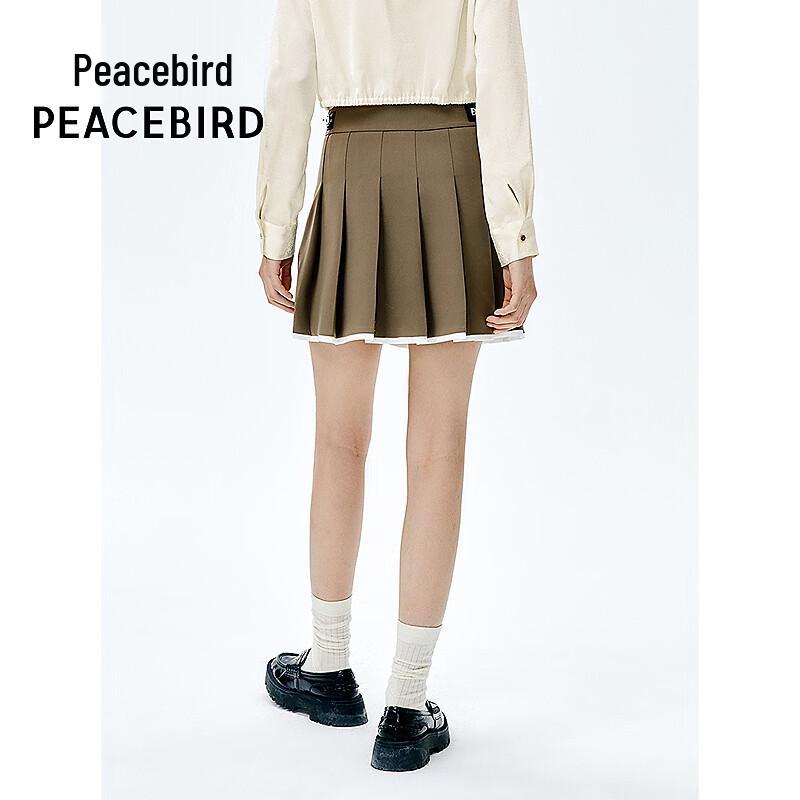 Peacebird Women's Fashion Pleated Short Skirt
