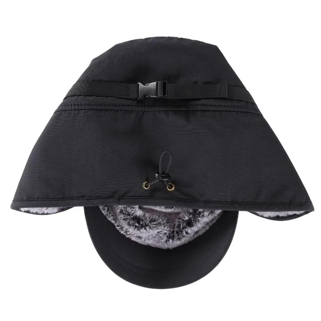 Connectyle Unisex Earmuff Cap for Men, Winter, Outdoor, Cold Weather, Cycling, Warm, Waterproof, Work Cap, Black