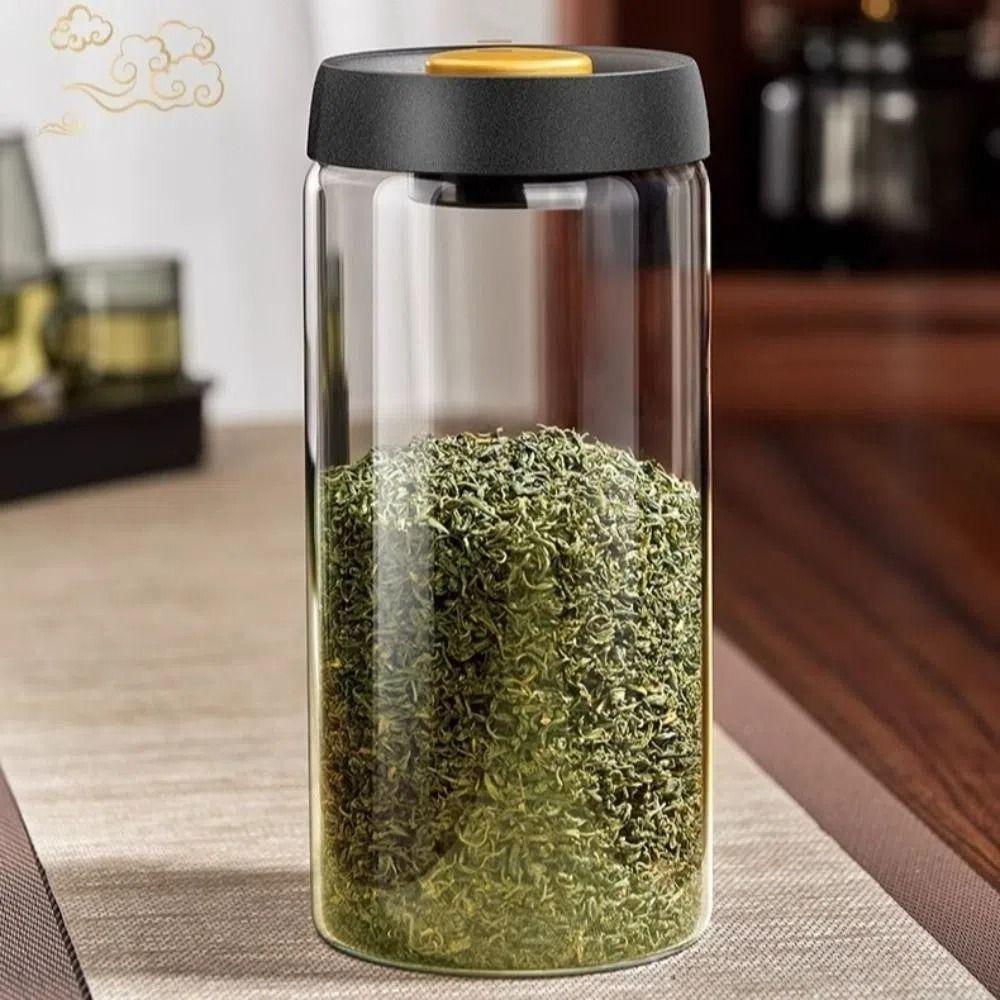 Glass Food Storage Jar Manual Vacuum Sealed Air Extraction Airtight Container  Cereals