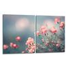 2x GLASS PROTECTIVE PLATE FOR STOVE 40x52 FLOWERS
