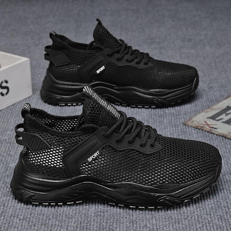 2025 Casual Outdoor Sports Shoes Men's Breathable Mesh Walking Shoes, Summer Lightweight Cushioning Neutral Barefoot Sandals