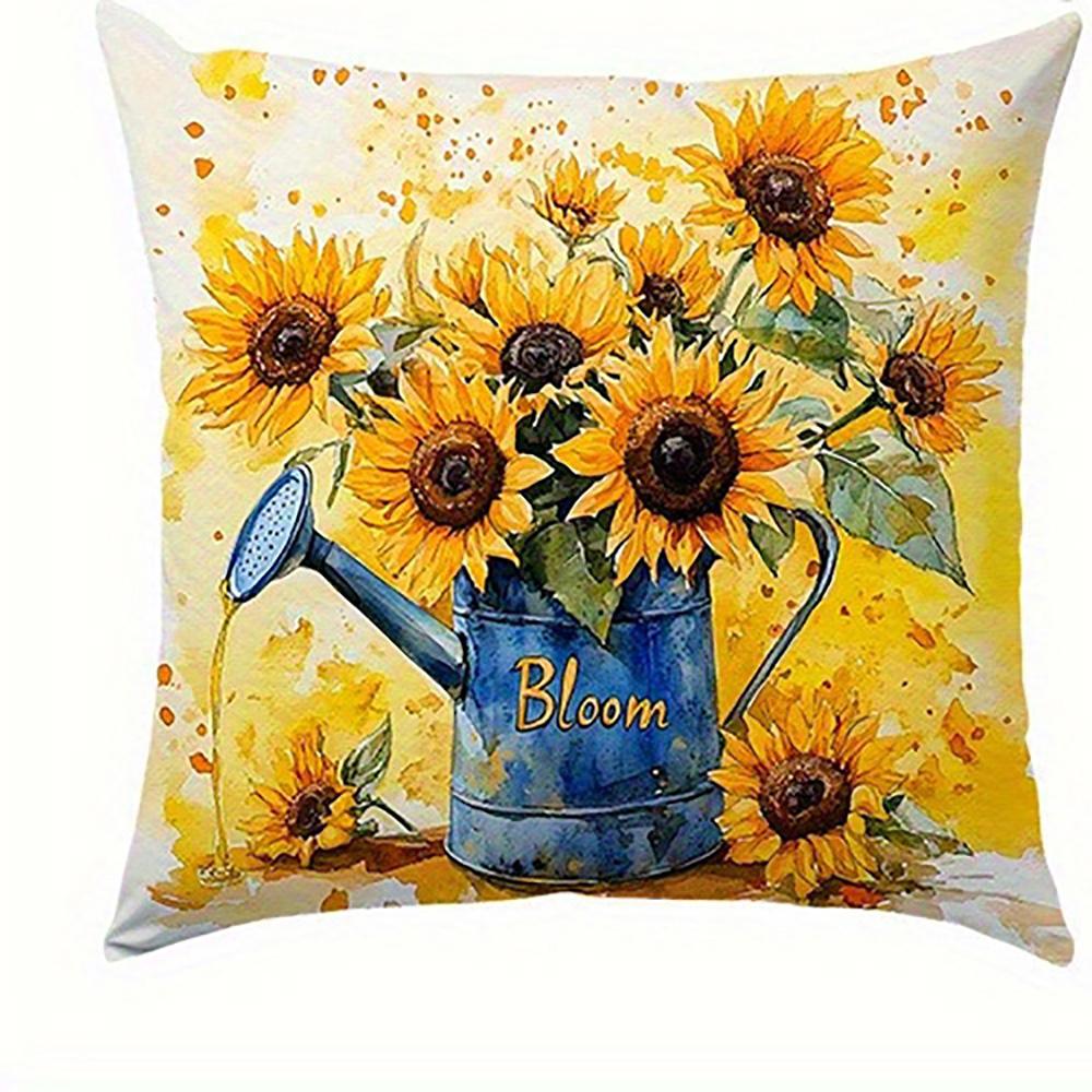 Sunflower Truck Pattern Pillow CoverSuitable for Sofa Car Bedroom Decorative Cushion Cover Pillow Cover
