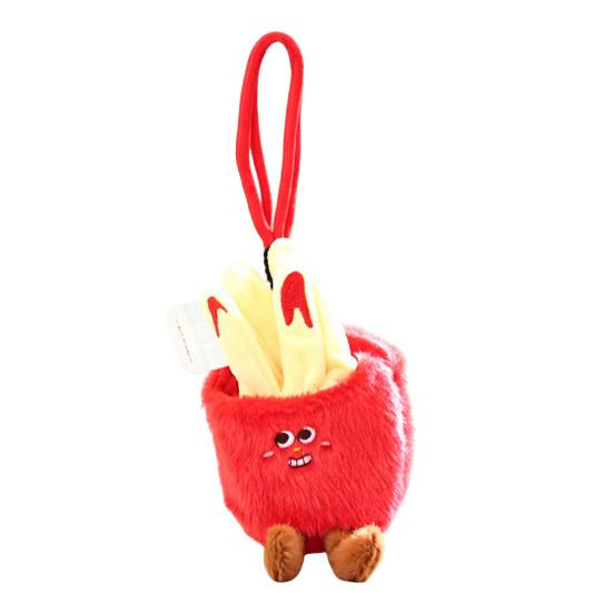 Cute Cake Plush Keychain, Soft Dessert Stuffed Animal Pendant, Kawaii Afternoon Tea Key Ring for Bag Backpack, Gift for Girls