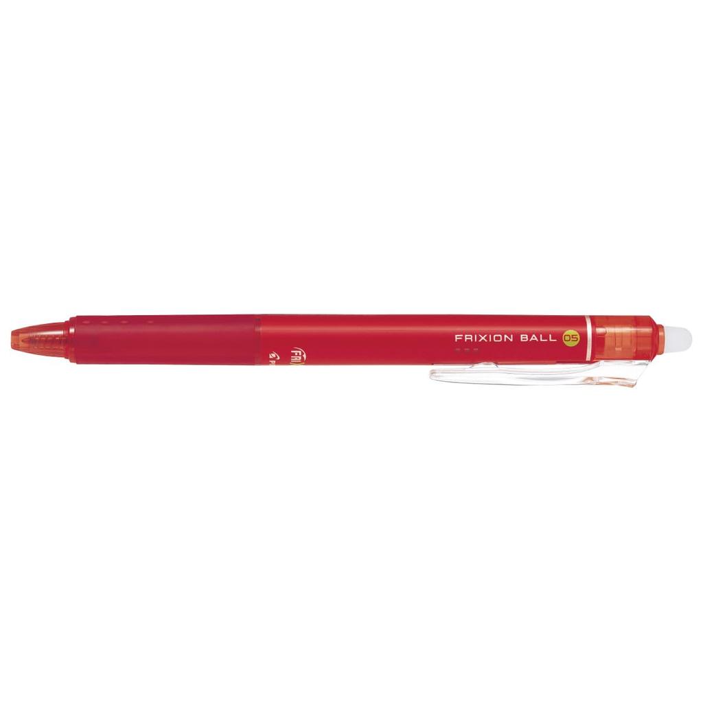 PILOT FriXion Ball Knock Ballpoint Set of PLFBK69EF3R Pen, 0.5mm, Red, 3,