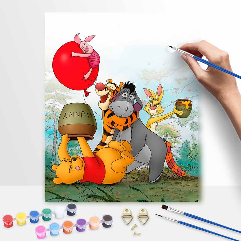 Disney Winnie Pooh Painting Kit Canvas DIY Home Decor Gift