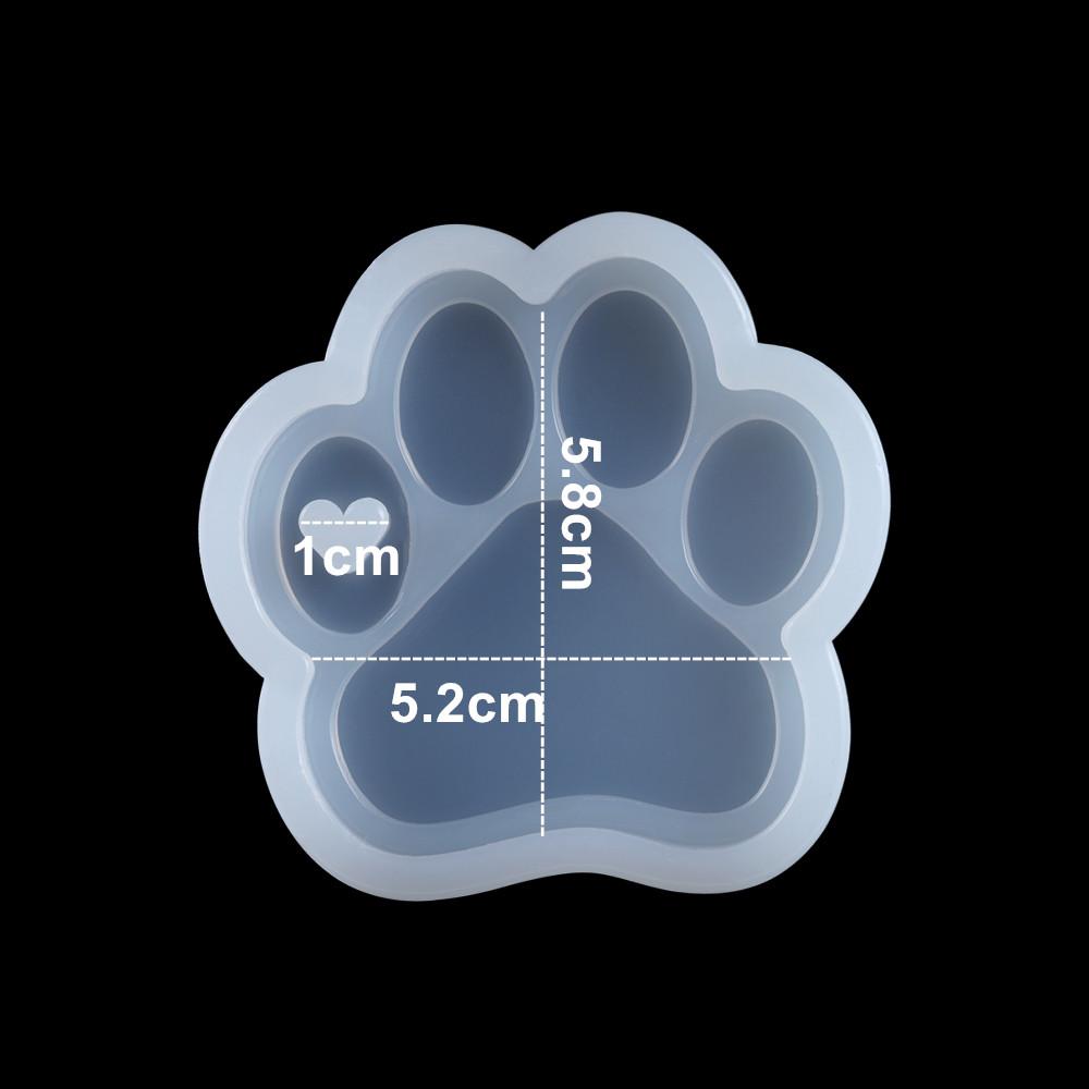 Cat Bear Paw Dog Bone Tag Pendants Silicone Mold Heart MP3 Keychain Epoxy Resin Molds For DIY Jewelry Handmade Craft Making Tool