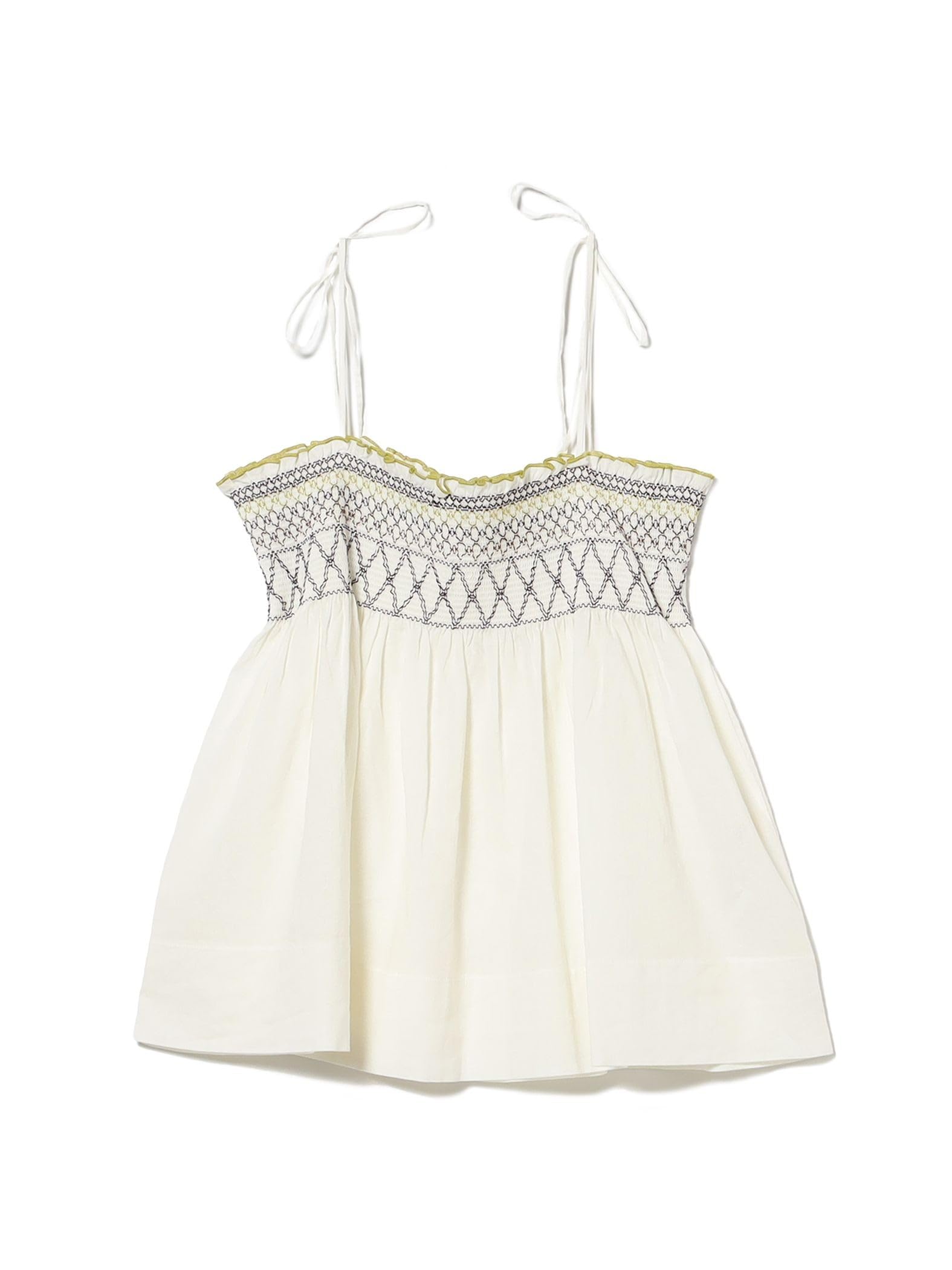 

Beams Boy Women s Shirred Camisole S/S Shirt, IVORY FREE