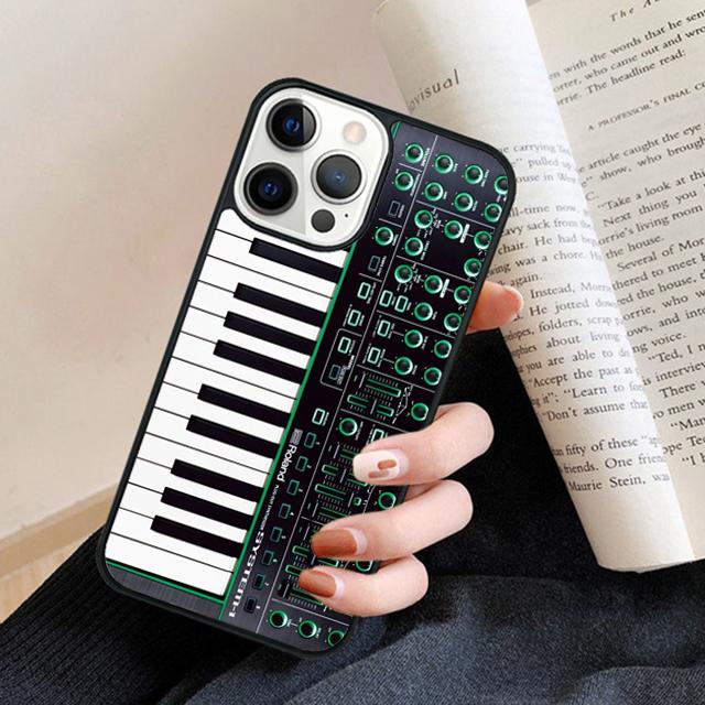 Vintage Synth Synthesizer Moog Print Phone Case Back Cover for iPhone 17 Air 16 15 14 13 11 12 Pro Max Plus Coque