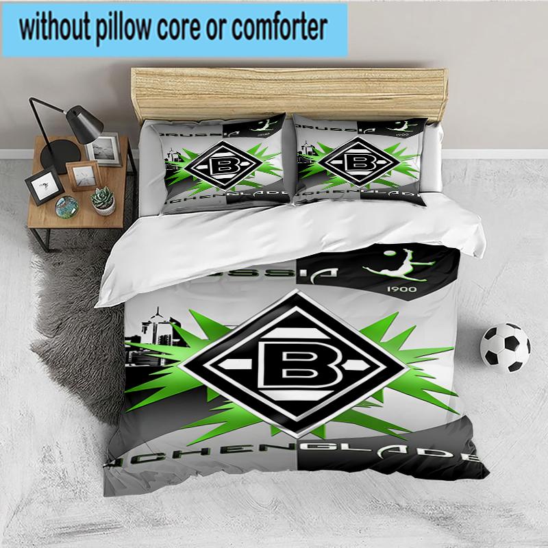 3PCS Monchengladbach Emblem Bedding set,Ideal For1pc Duvet Cover And 2pcs Pillowcases Perfect for Christmas gift,Ideal for Bedroom, Dormitory