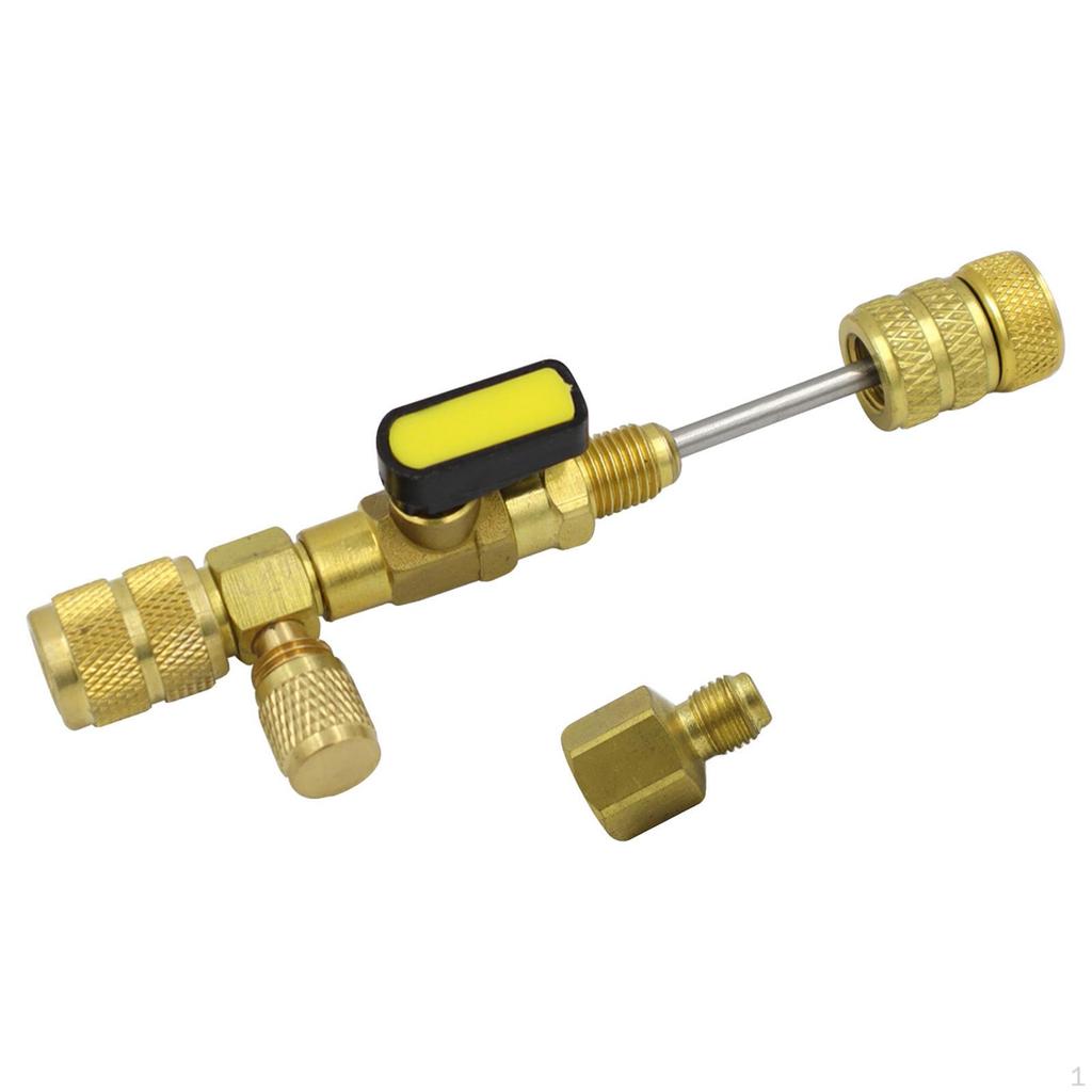 Ventielkernverwijderaar/Installateur met SAE 1/4 & 5/16 Poort Reparatiegereedschappen Conditionering Lijn R32 R410A