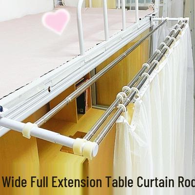 Zasłony zaciemniające do sypialni z wysuwanym drążkiem i wspornikami w kształcie litery U do łóżek piętrowych w akademikach