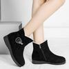 Fashion Solid Color Plain Woman Shoes Zip Work Autumn Winter Plush Warm Boot Fashion 2025 Chic and Elegant Furry Snow Boots for Women
