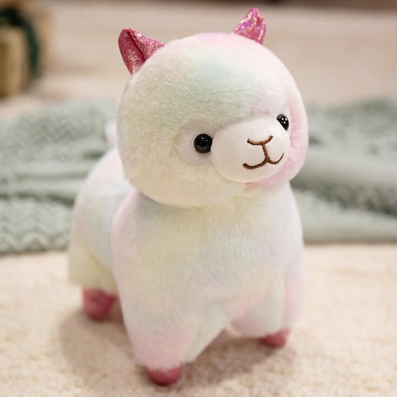 Плюшевая игрушка-фонарик из альпаки с мягким коротким ворсом для детей и коллекционеров Colorful