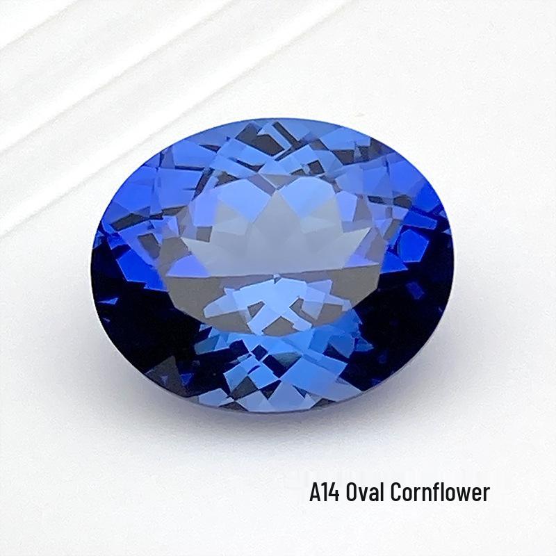 Kultivierter Blauer Saphir Kornblume Lose Steine Fassung Verschiedene Formen Schmuck Zubehör