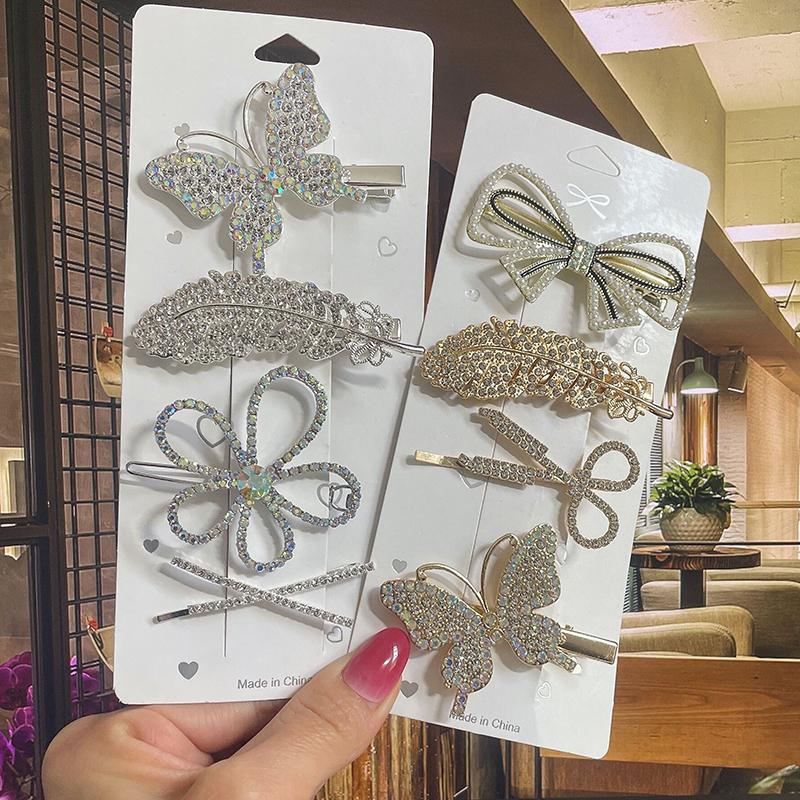 Pearl Hair Clip For Women Korean Hairpins Girl Geometric Crystal Hair Barrettes Fashion New Hairgrip Headwear Hair Accessories