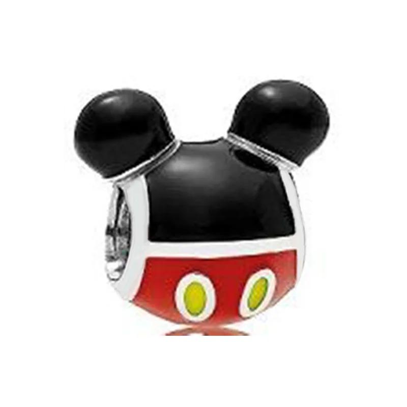 925 Silver Stitch Dumbo Mickey Snow White Charms Beads Fit Bracelet DIY Accessories Gifts