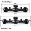 MIBIDAO Alu Alloy Extended / Stock Length Front Rear Axle for Axial SCX24 Deadbolt C10 Wrangler Gladiator Bronco 1/24 RC Car