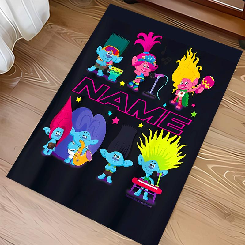 Custom personalization Trolls Print Area Rug - Soft, Washable Non-Slip Indoor Mat,Living Room,Home&Office Decorative Rug