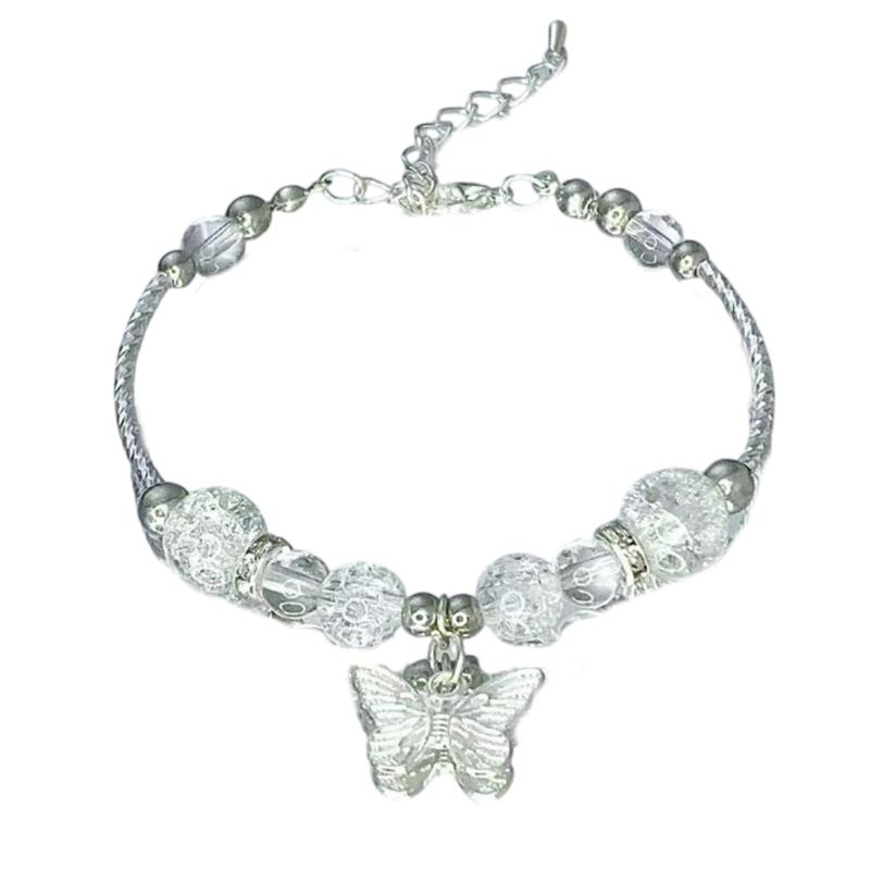 Элегантный браслет из сплава с дизайном в виде бабочки Элегантный браслет для женщин, ищущих уникальный стиль и загадочность