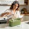 Silicone Ice Cube Tray with Press and Lid Double Layer Food Grade Ice Mold for Home Use Easy Release Storage Container