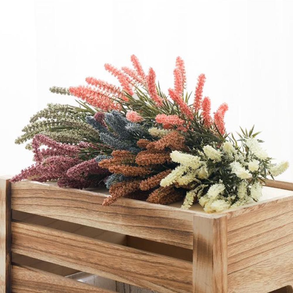 1 Bunch Lifelike Artificial Lavender Wheat Ears Rural Style Eternal Flowers Wedding Garden Parties Dining Table Decoration