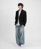 Lemain Second Basic Oversized Single Blazer Jacket [Black]