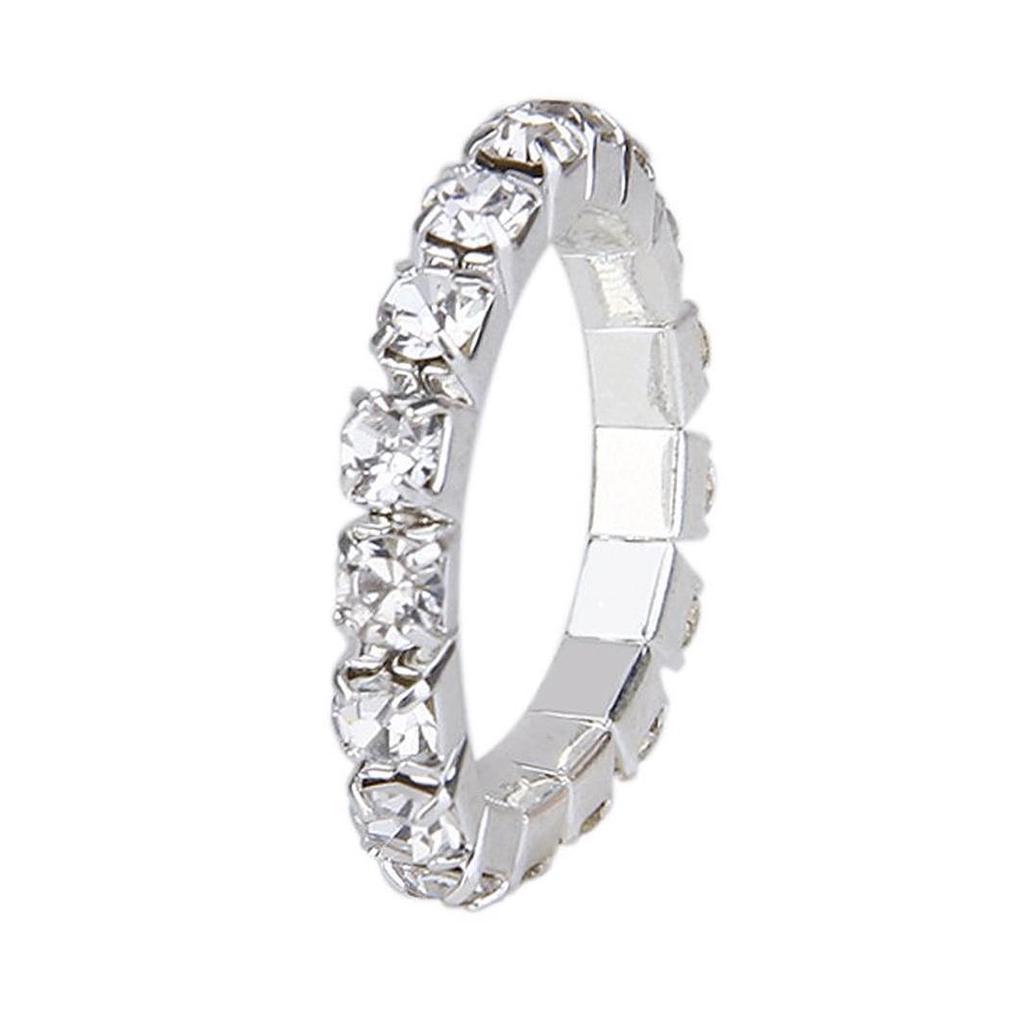 STRETCH TOE RING DIAMANTÉ RHINESTONE CRYSTAL ONE SIZE STRETCHY JEWELLERY