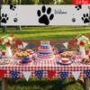 Paw Print Paw Print Outdoor Banner, Garden Fence Decor for Pet Home