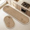 Dirt-resistant and Easy-to-maintain Anti-slip Mat Household Water-absorbing and Quick-drying Diatom Mud Floor Mat Cartoon Two-piece Foot Pad