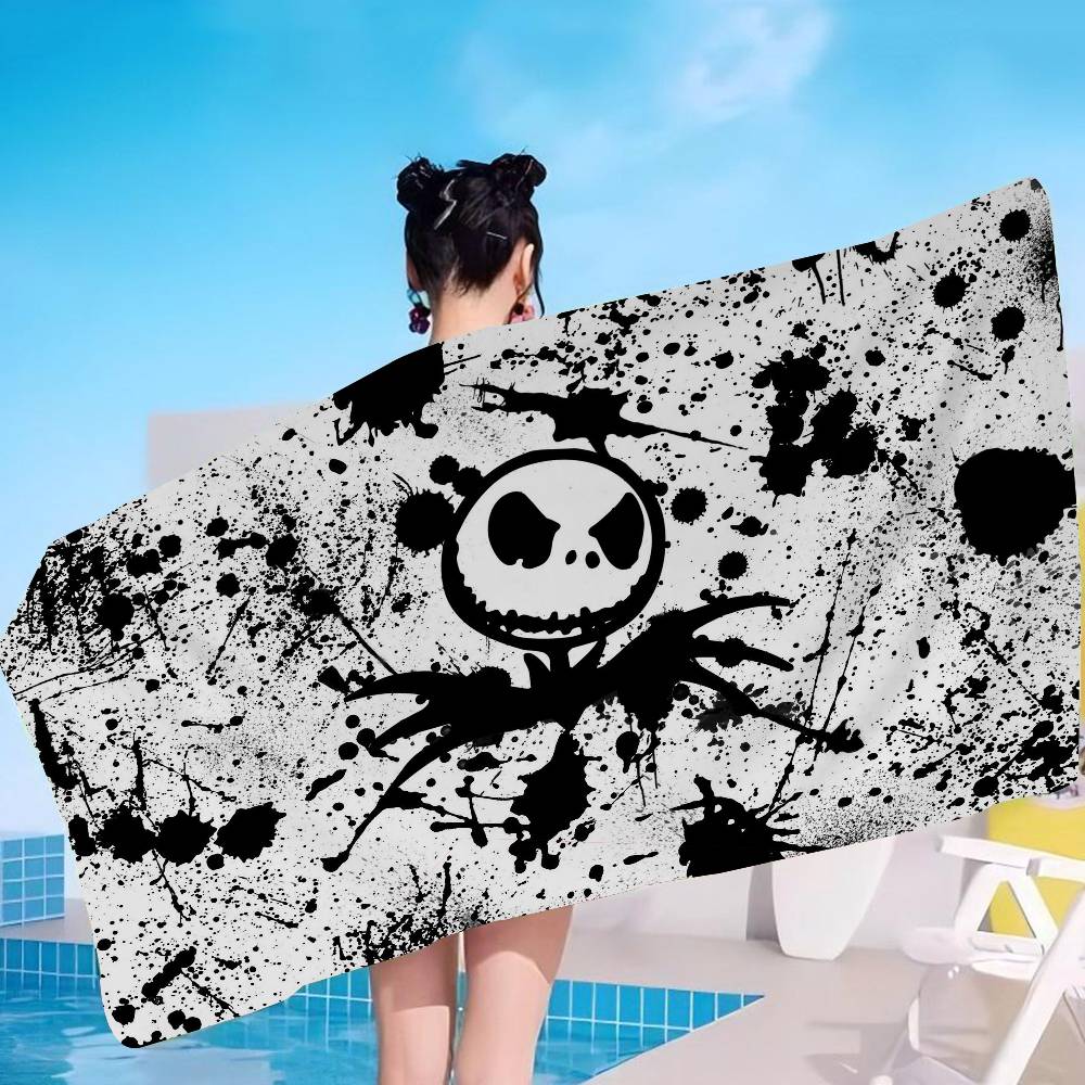 The N-Nightmare B-Before C-Christmas Bath Towel Microfiber Soft Water Absorbing Breathable For Girl Kids Decorative Beach Towel