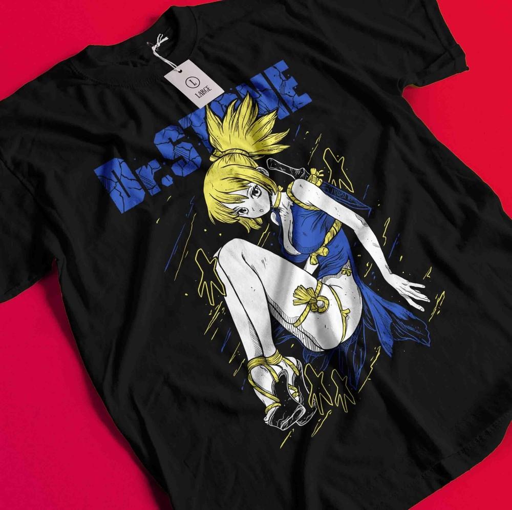 

Dr Stone T-Shirt Senku Ishigami Tshirt Ryusui Tee Asagiri Seiyuu Anime Shirt BB469 3XL