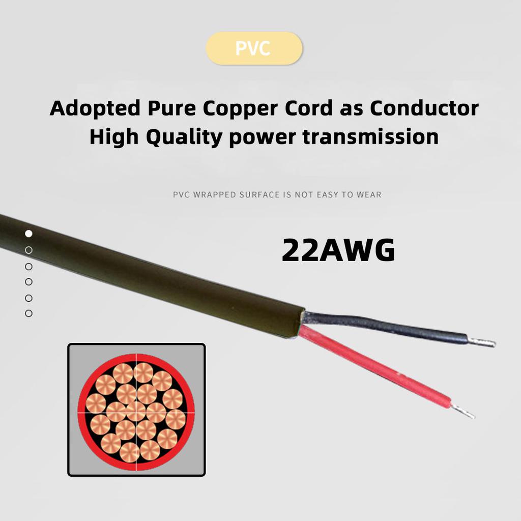 PW-010-DC Angled DC 5.5mm to DC 5.5x2.5mm 5.5x2.1mm 4.0x1.7mm 3.5x1.3mm Connector Charge Cable, 1.5m