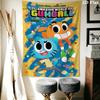 The Amazing World of Gumball Wall Tapestry Aesthetic Wall Hanging Printed Fabric Blanket Decorative Tapestries for Bedroom Living Room Home Decor