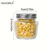 1/2PCS Glass Food Storage Jars - Airtight Kitchen Canisters for Grains, Flour, Sugar & Coffee, BPA-Free Pantry Containers Clear