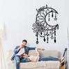1PC Metal Elegant Gothic Moon & Flower Wall Art - Modern Craft Sign Hanging Ornament for Home, Office, Cafe Decor Birthday Gift