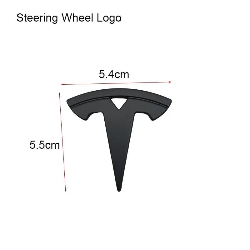 Samolepka na auto 2025 Nové 3D ABS Logo Volantu Auta Samolepka Přední Znak Kapoty Zadní Znak Kufru Pro Tesla Model Y Repl