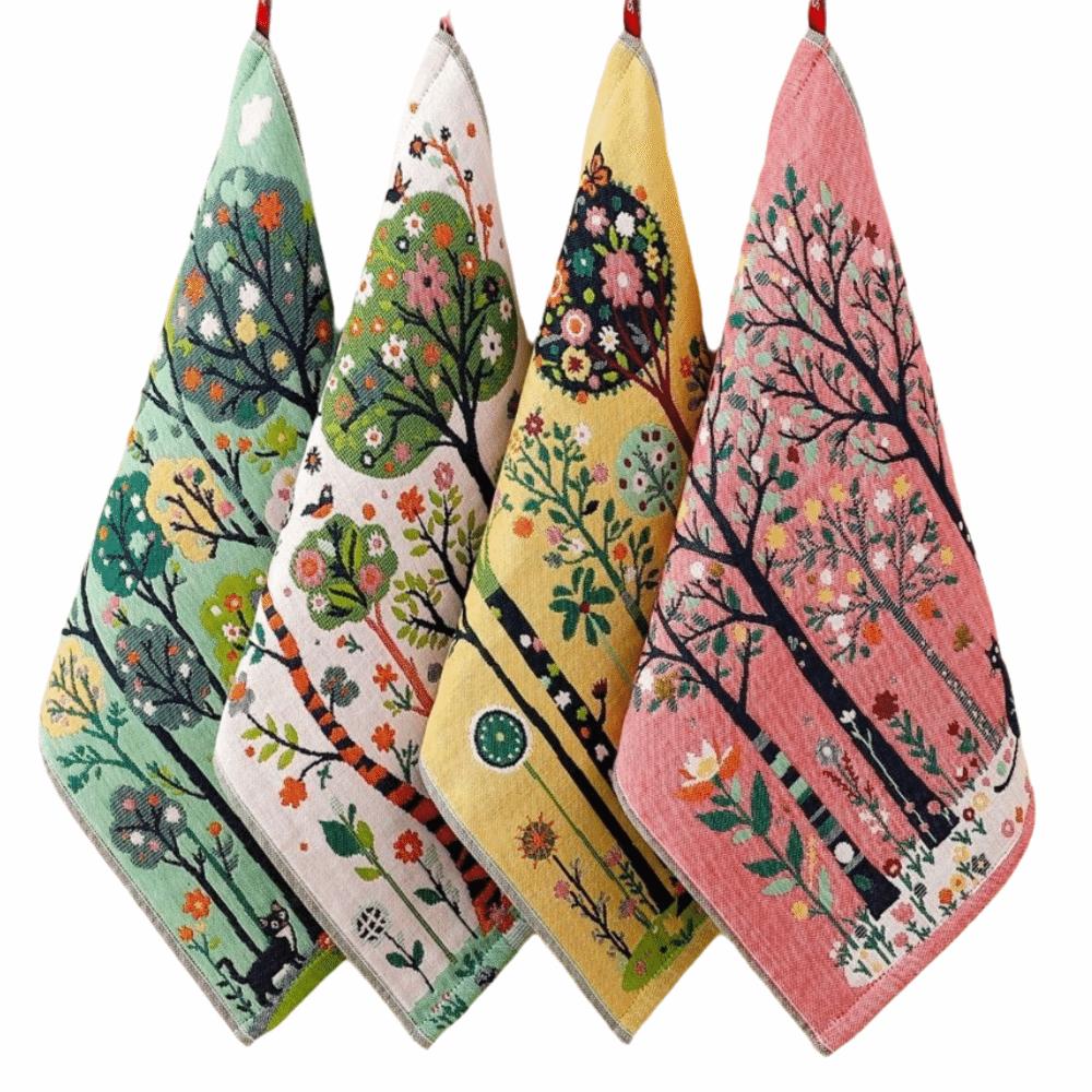 Quick Dry Kitchen Towel 4 Layer Cotton Gauze Pure Cotton Dish Cloth  Home Restaurant