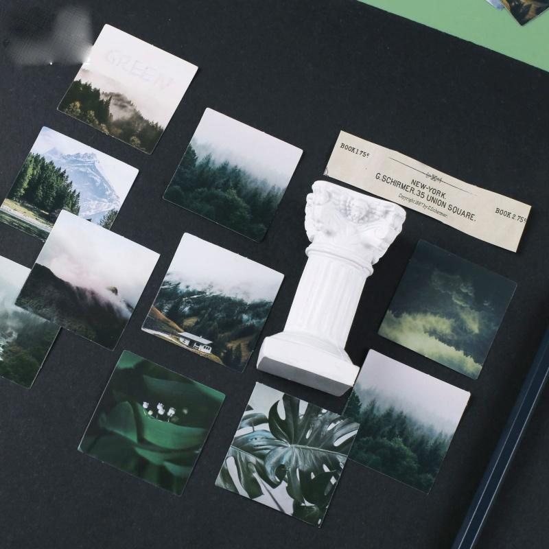 46 Sheets Per Box Green Jungle Stickers Label Sticker Diary Decoration Diy Album Aesthetic Stickers Student Stationery Sticker