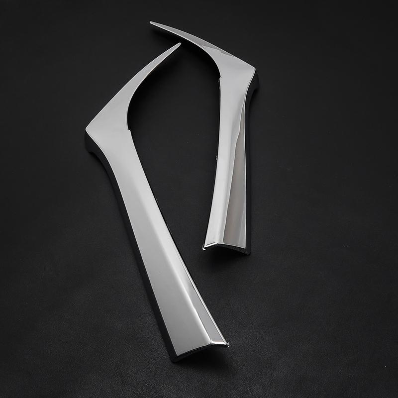 Car Styling ABS Chrome Headlight Eyebrow Eyelid Cover Trim Car Accessories For Toyota Land Cruiser FJ200 LC200 2015-