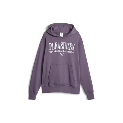X Pleasures Graphic Hoodie Purple/Charcoal Men Tops Multi-Color 62087974