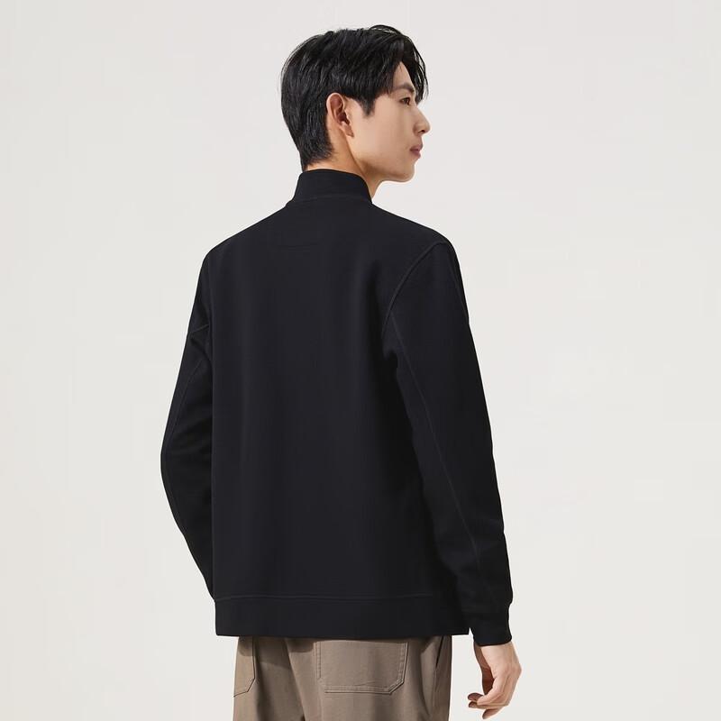 

Qipai Men s Jacquard Stand-Collar Zip Sweatshirt 4XL