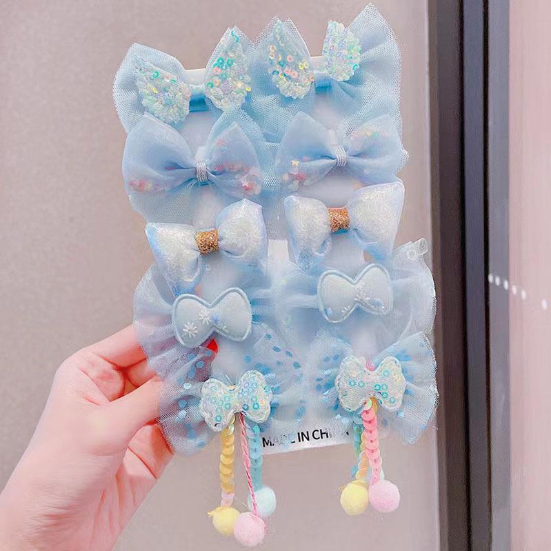 Flower Bow Mesh Hair Clip for Baby Girls