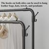 Floor Standing Clothes Rack Modern Simplicity Multilayer with Hooks Clothes Hanger Space Saving Widening and Raising Coat Hanger