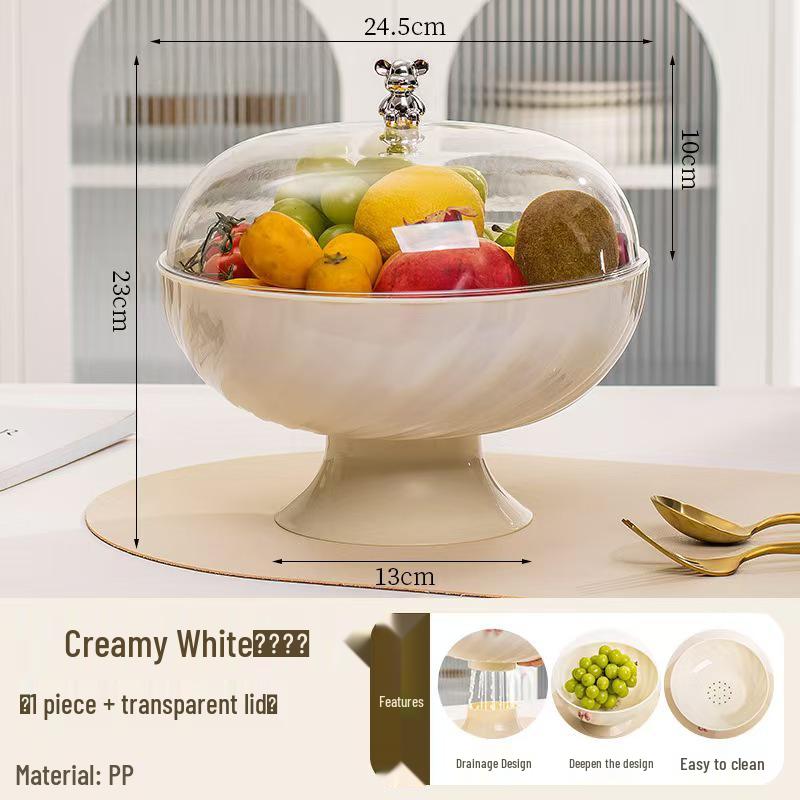 Průhledný multifunkční talíř na ovoce a svačinu na konferenční stolek do obývacího pokoje