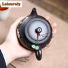 111ml Yixing Purple Clay Teapots Famous Handmade Butterfly Flower Pot Raw Ore Black Zhu Mud Tea Infuser Kettle Zisha Tea Set