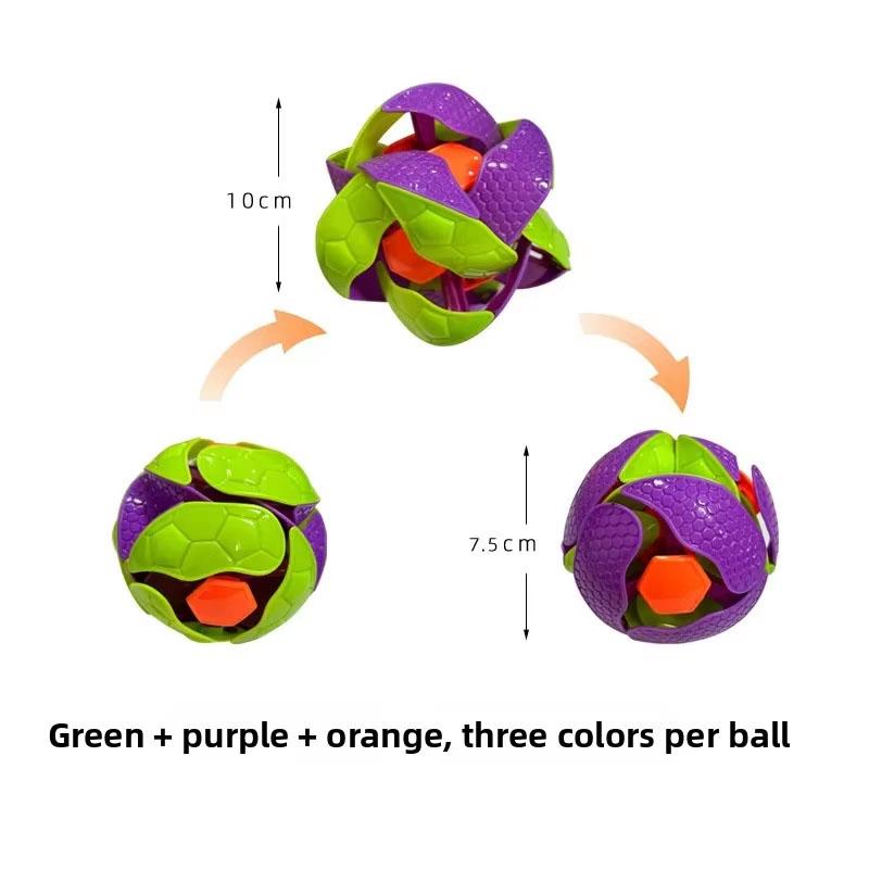 1Pcs Fun Color Changing Ball Toy Hand Throwing Sensory Decompression Acssory For Kids Adults Gift Double Magic Color Ball Toy