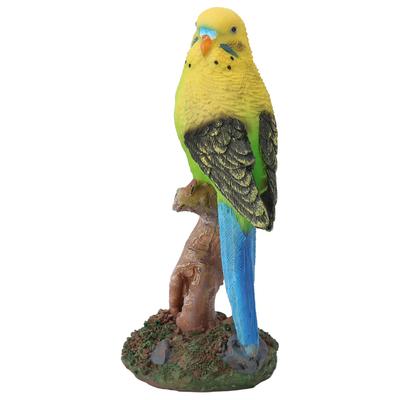 Resin Parrot Ornament Exquisite Decorative Parrot Figurine Vivid Bird Sculpture for Living Room