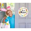 He Is Risen Door Sign Easter Decorations Indoor He Is Risen Easter Decor Hanging Decorations Christian Jesus Wood Door Hanger for Wall Home Outdoor