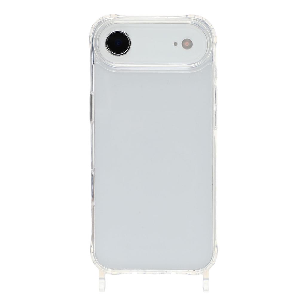 For iPhone Air Case PC+TPU 1.5mm Clear Phone Cover with Lanyard Holes
