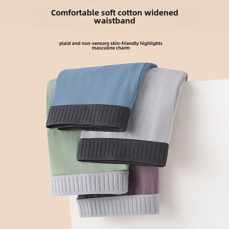 Men's Pure Cotton Graphene Antibacterial Boxer Briefs - Mid-Waist, Comfortable, Breathable, High Elasticity.
